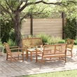 vidaXL Wood Sofa Set in Natural