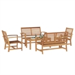 vidaXL Wood Sofa Set in Natural