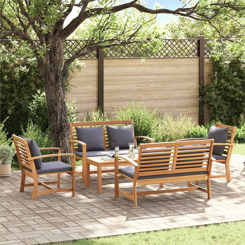vidaXL Wood Sofa Set in Natural