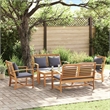 vidaXL Wood Sofa Set in Natural