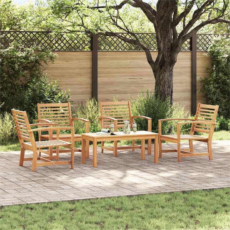 vidaXL Wood Sofa Set in Natural