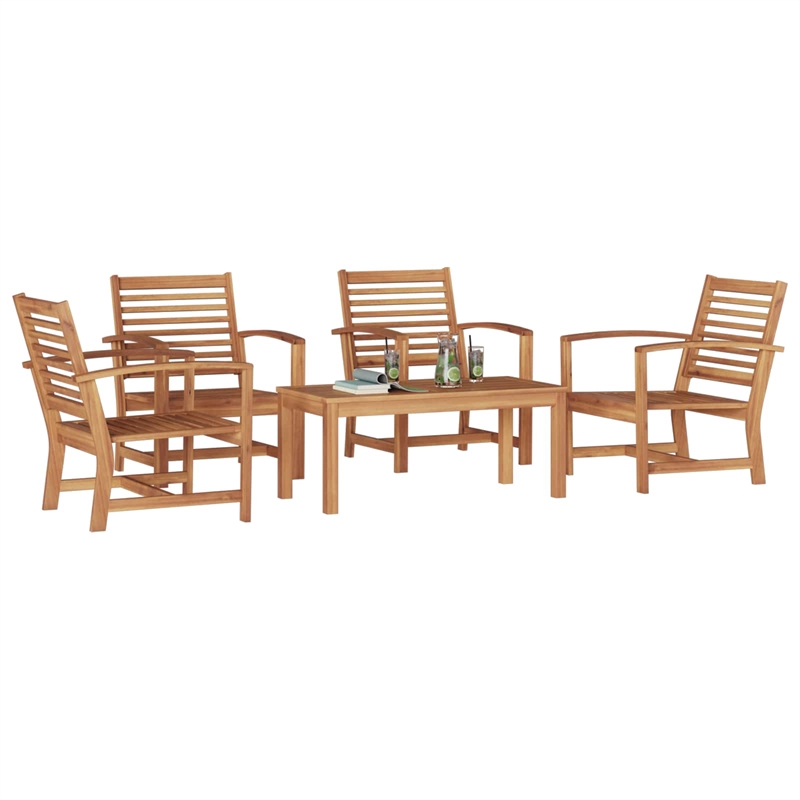 vidaXL Wood Sofa Set in Natural