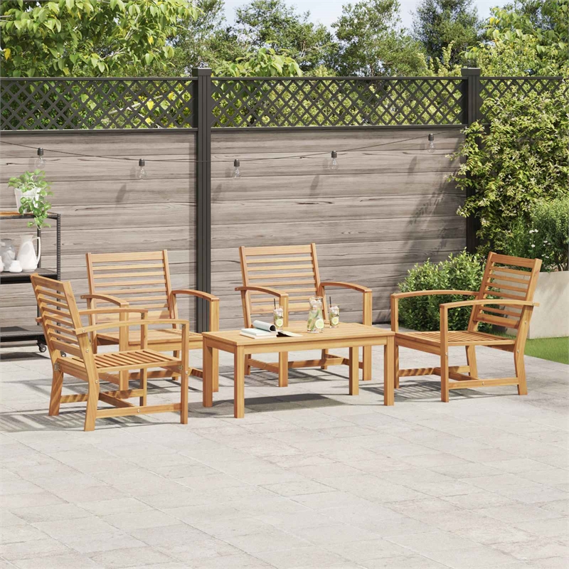 vidaXL Wood Sofa Set in Natural