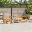 vidaXL Wood Sofa Set in Natural