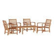 vidaXL Wood Sofa Set in Natural