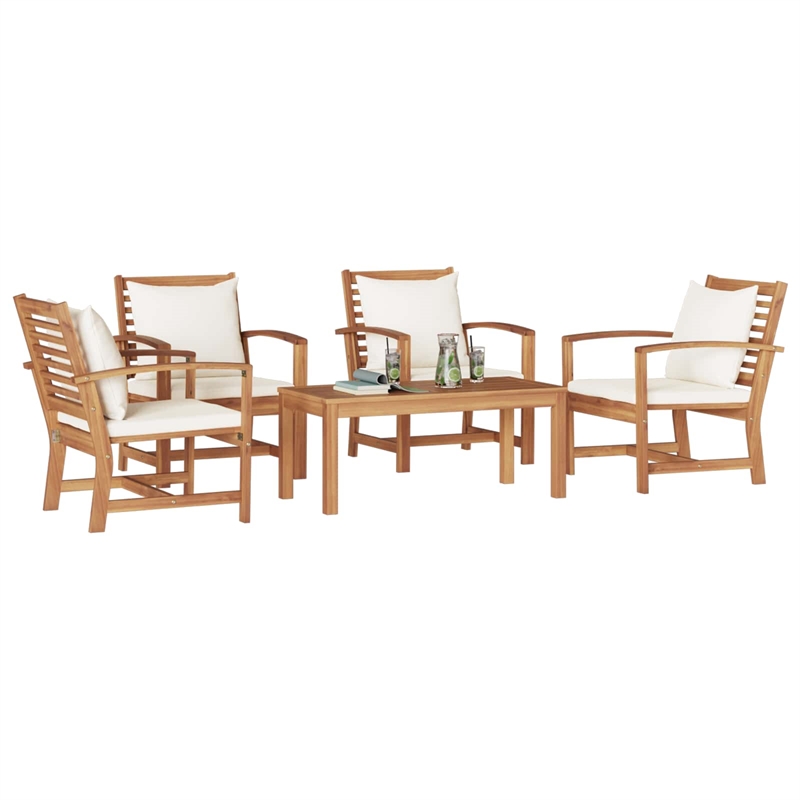 vidaXL Wood Sofa Set in Natural