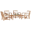 vidaXL Wood Sofa Set in Natural
