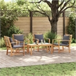 vidaXL Wood Sofa Set in Natural