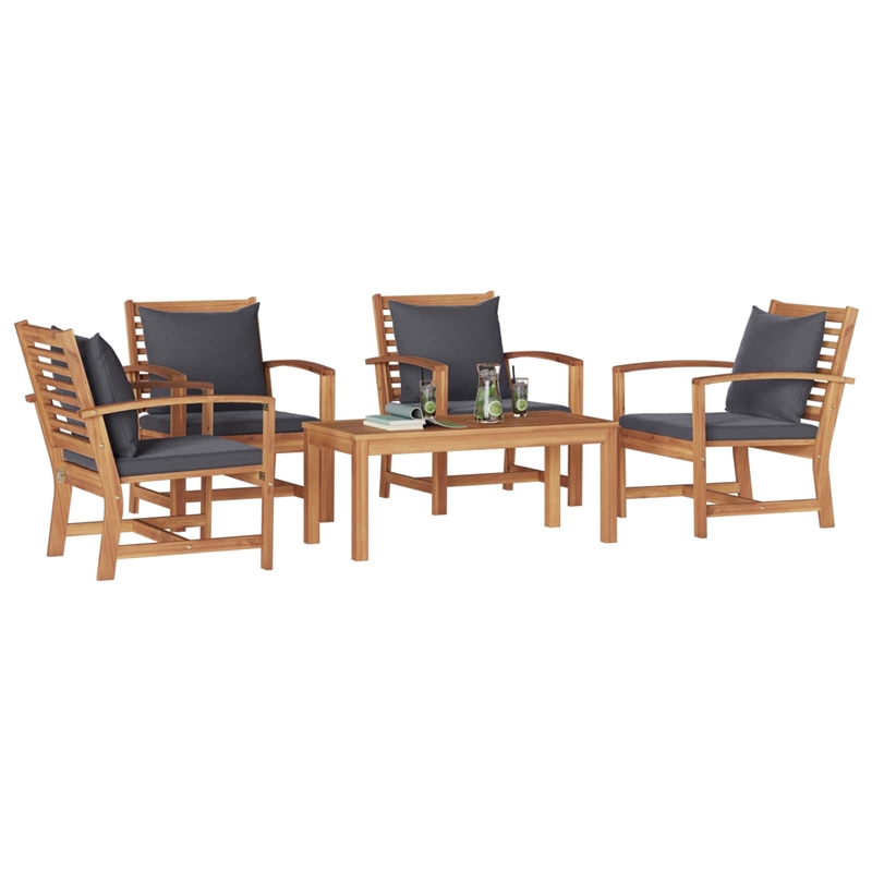 vidaXL Wood Sofa Set in Natural