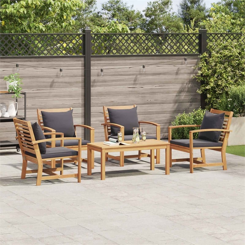 vidaXL Wood Sofa Set in Natural