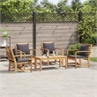 vidaXL Wood Sofa Set in Natural