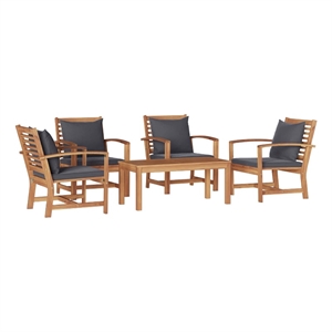 vidaXL Wood Sofa Set in Natural