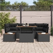 vidaXL Poly Rattan Sofa Set in Black