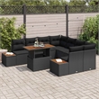 vidaXL Poly Rattan Sofa Set in Black