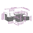 vidaXL Poly Rattan Sofa Set in Black