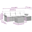 vidaXL Poly Rattan Sofa Set with Cushions in Beige