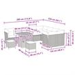 vidaXL Solid Acacia Wood Sofa Set in Black