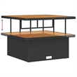 vidaXL Poly Rattan Small Sofa Set in Black