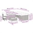 vidaXL Poly Rattan Small Sofa Set in Black