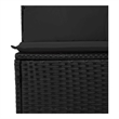 vidaXL Poly Rattan Sofa Set with Cushions in Black