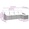 vidaXL Poly Rattan Sofa Set with Cushions in Black
