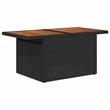 vidaXL Solid Acacia Wood Sofa Set in Black