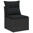 vidaXL Solid Acacia Wood Sofa Set in Black