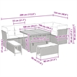vidaXL Solid Acacia Wood Small Sofa Set in Black