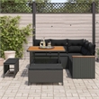 vidaXL Poly Rattan Sofa Set in Black