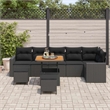 vidaXL Solid Acacia Wood Sofa Set in Black