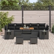 vidaXL Solid Acacia Wood Sofa Set in Black