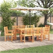 vidaXL Solid Acacia Wood Dining Set in Brown