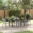 vidaXL Steel Dining Set in Anthracite