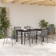 vidaXL Steel Dining Set in Anthracite