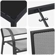 vidaXL Steel Dining Set in Anthracite