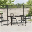 vidaXL Poly Rattan Dining Set in Black