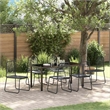 vidaXL Poly Rattan Dining Set in Black
