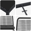 vidaXL Poly Rattan Dining Set in Black