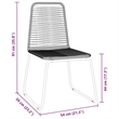 vidaXL Poly Rattan Dining Set in Black