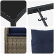 vidaXL Steel Furniture Set with Cushions in Gray