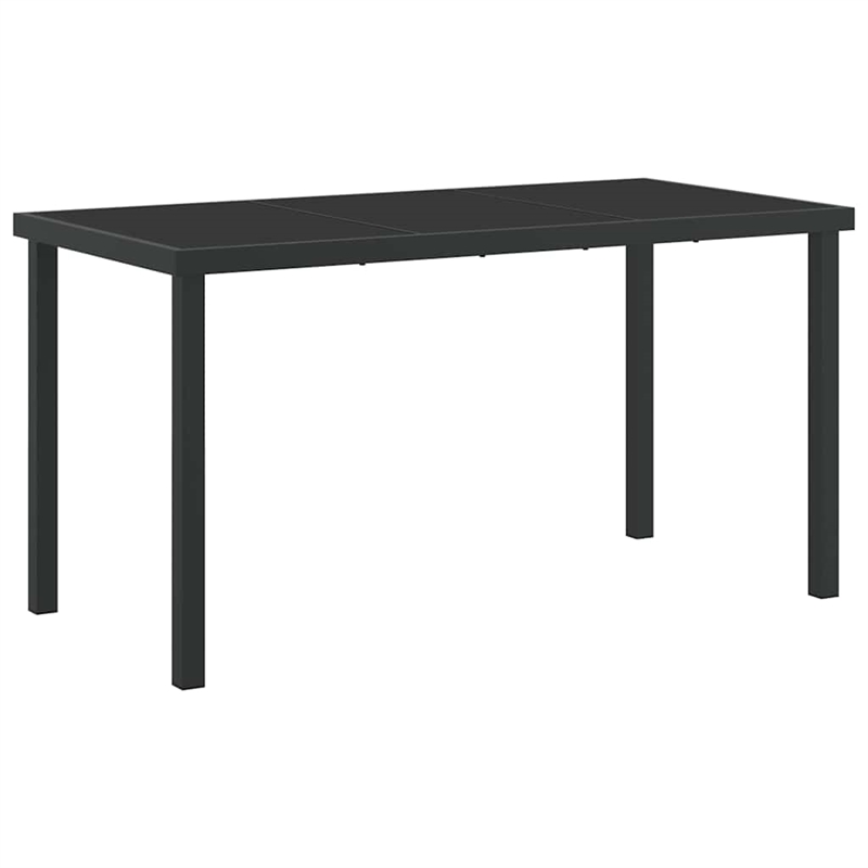 vidaXL Steel Furniture Set with Cushions in Gray