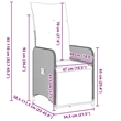 vidaXL Steel Furniture Set with Cushions in Gray