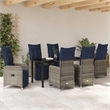 vidaXL Steel Furniture Set with Cushions in Gray
