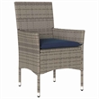 vidaXL Steel Furniture Set with Cushions in Gray