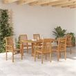 vidaXL Wood Dining Set in Brown