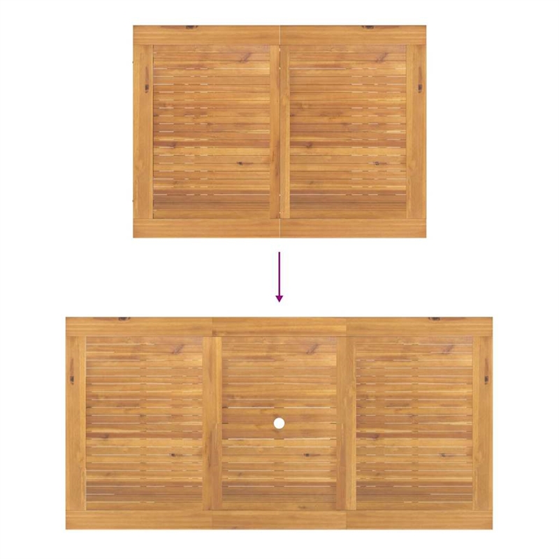 vidaXL Wood Dining Set in Brown