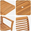 vidaXL Wood Dining Set in Brown