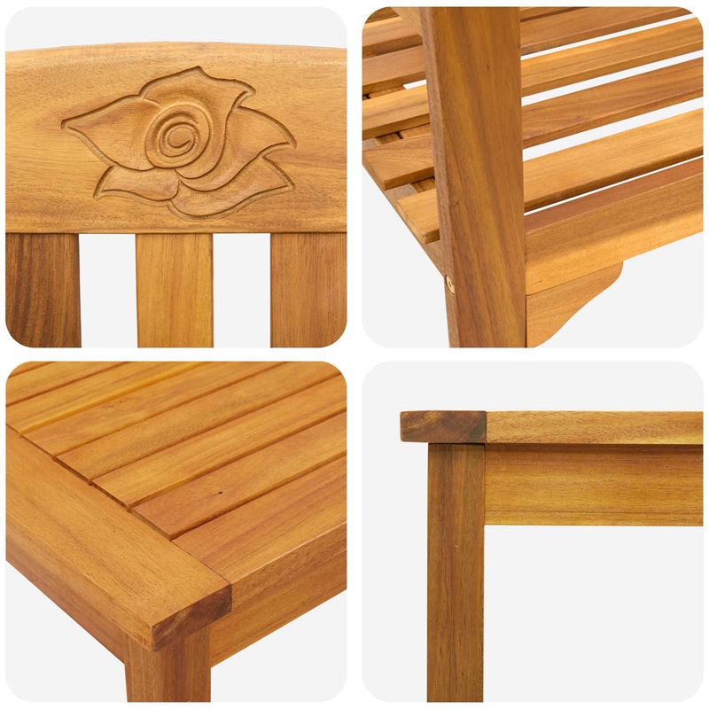 vidaXL Solid Acacia Wood Lounge Set in Brown