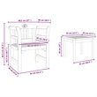 vidaXL Solid Acacia Wood Lounge Set in Brown