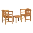 vidaXL Solid Acacia Wood Lounge Set in Brown